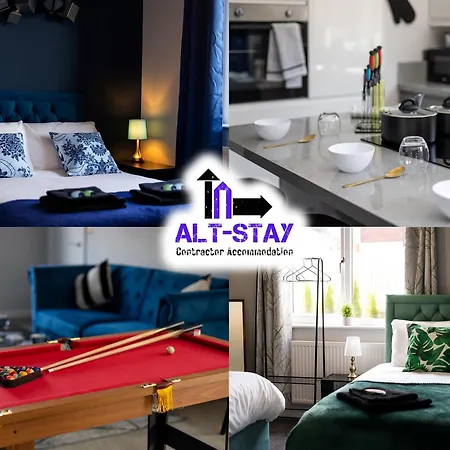 Vakantiehuis Alt-stay Leeds, M621 Junction 1 - Free Parking & Fast Wi-fi - Pool Table - Master En-suite - Ideal For Contractors & Long